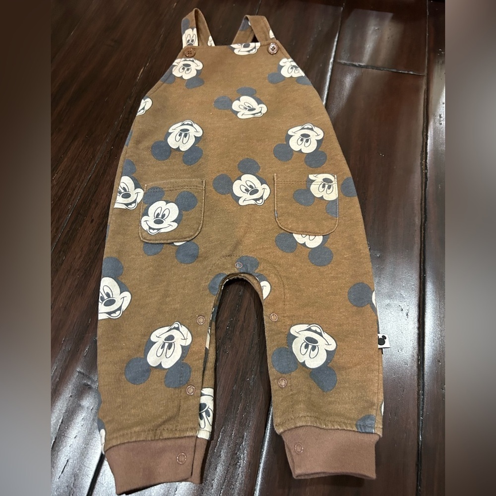 Disney Baby Overall Mickey Mouse Brown 18 months - Picture 3 of 8